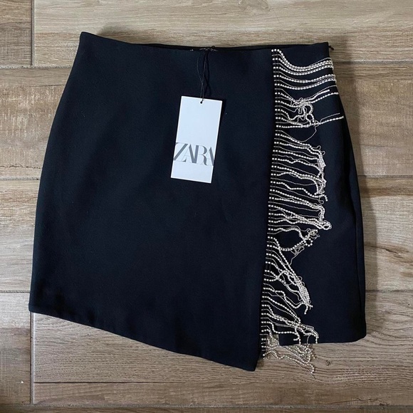 Zara Dresses & Skirts - Zara embellished mini skirt size XS new